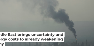 Smoke billows after an Iranian missile struck an oil refinery in Haifa in northern Israel on June 16, 2025. AP Photo/Ariel Schalit